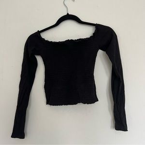 Hollister Black Off the Shoulder Top